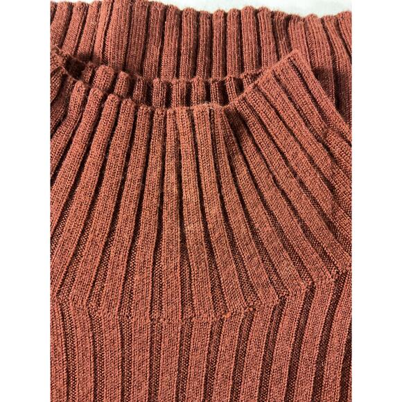 Chlo� 'Ribbed' Brown Wool Cashmere-Blend Turtleneck Sweater Size XL - Picture 7 of 7